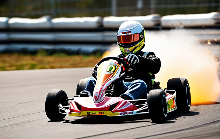 **Image Prompt:** Action shot of a kart drifting around a sharp corner, sparks flying, with "Perfect Drift" meter visible and nearly full. Focus on the dynamic motion and excitement.
