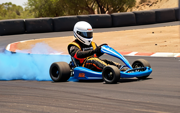 A dynamic, action-shot of a KartRider: Drift kart, specifically a balanced beginner model like 'Cotton' or 'Solid', in a perfect, controlled drift around a vibrant corner of a race track. Emphasize the smooth, fluid motion, the blue boost flames emanating from the kart, and a sense of speed and precision as it maintains momentum. The track environment should be detailed and inviting, perhaps resembling a lush forest or a sunny desert oasis.